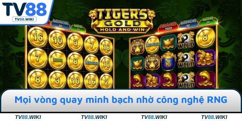 Mọi vòng quay minh bạch nhờ công nghệ RNG