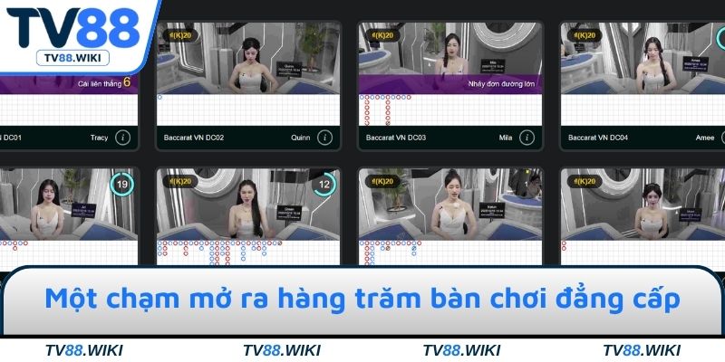 Một chạm mở ra hàng trăm bàn chơi đẳng cấp quốc tế